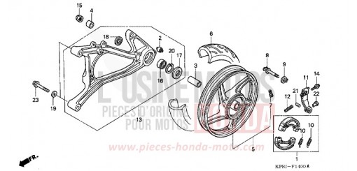 ROUE ARRIERE/BRAS OSCILLANT SH1501 de 2001